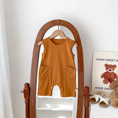 Solid Double Pocket Jumpsuit
