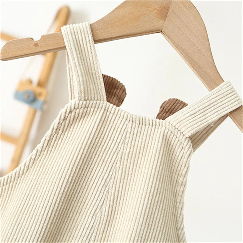 Front Pocket Corduroy Overalls Jumpsuit