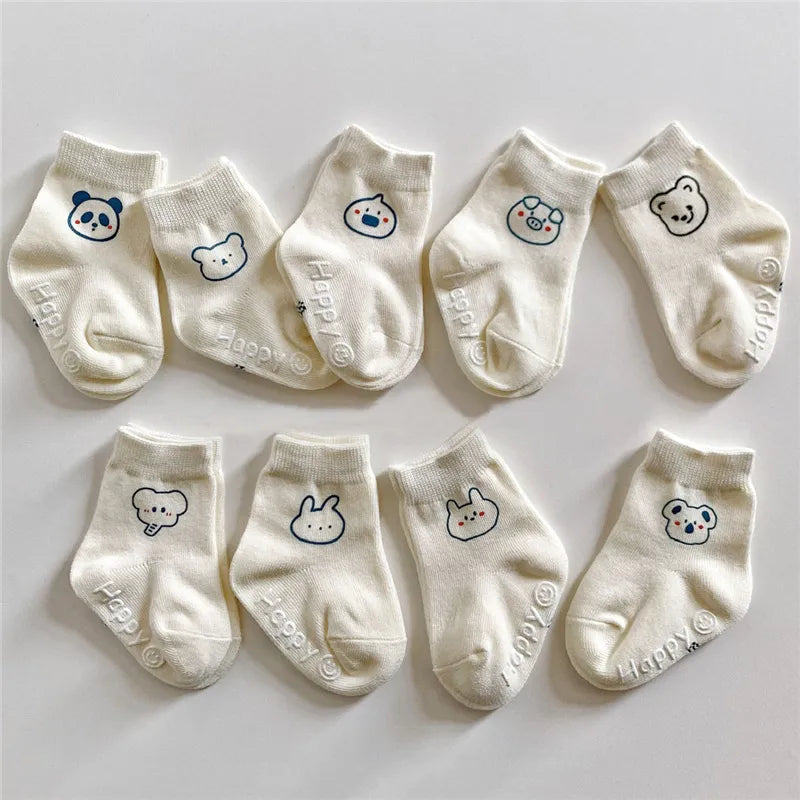 Animal Outlined Soft Floor Socks