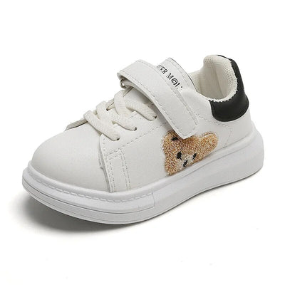 Fuzzy Bear Patch Sneakers