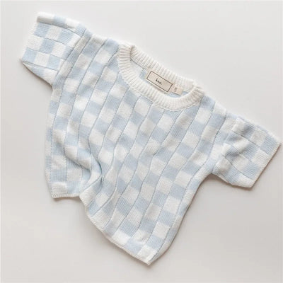 Checkered Knitted Resort Set