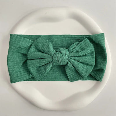 Ribbed Bow Elastic Soft Headband