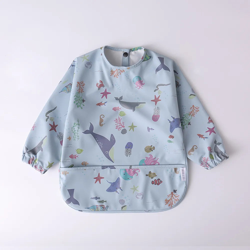Baby Waterproof Long Sleeve Apron Bib