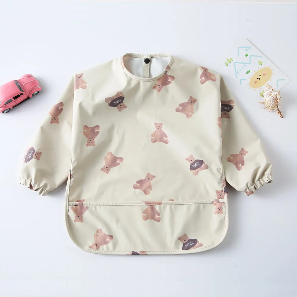 Baby Waterproof Long Sleeve Apron Bib