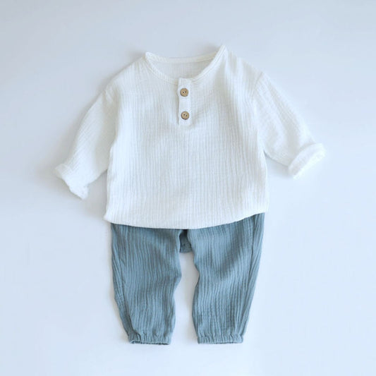 Muslin Linen Cotton Long Sleeve Set