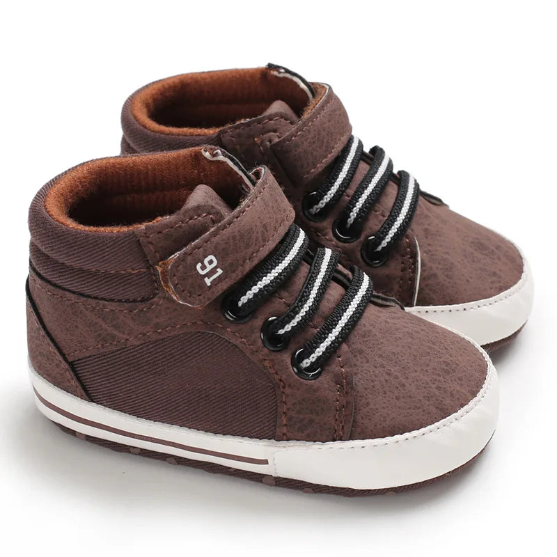 Boys High Top Velcro Sneakers