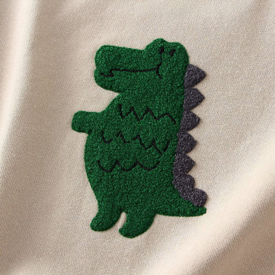 Long Sleeve Cartoon Embroidered Overalls Bodysuits