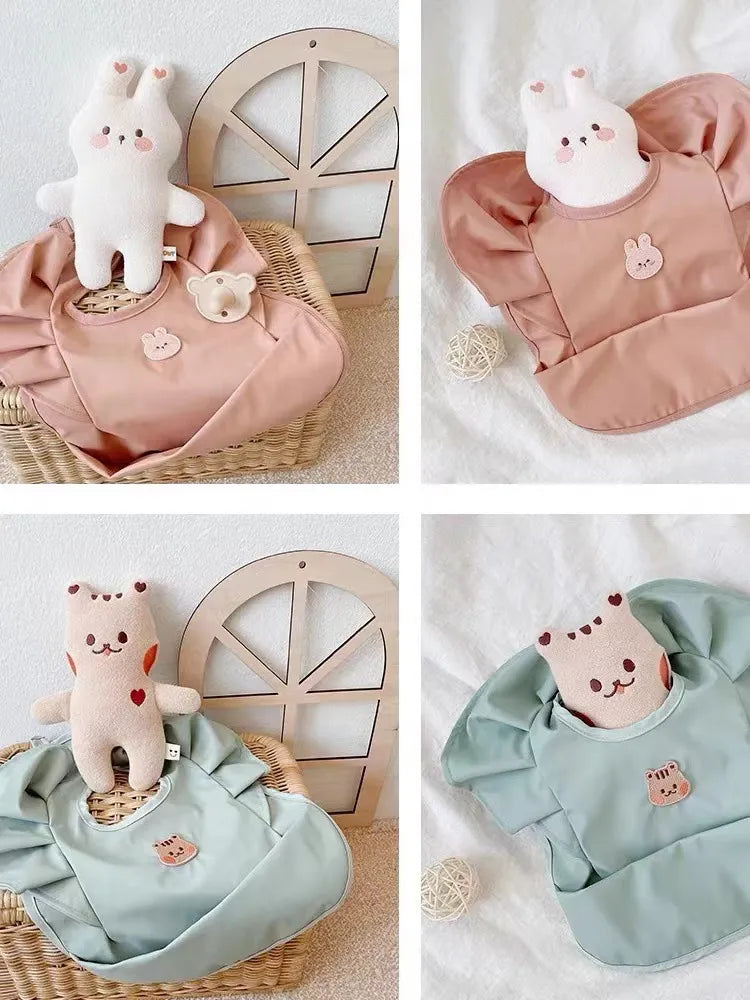 Waterproof Feeding Ruffle Neck Bib