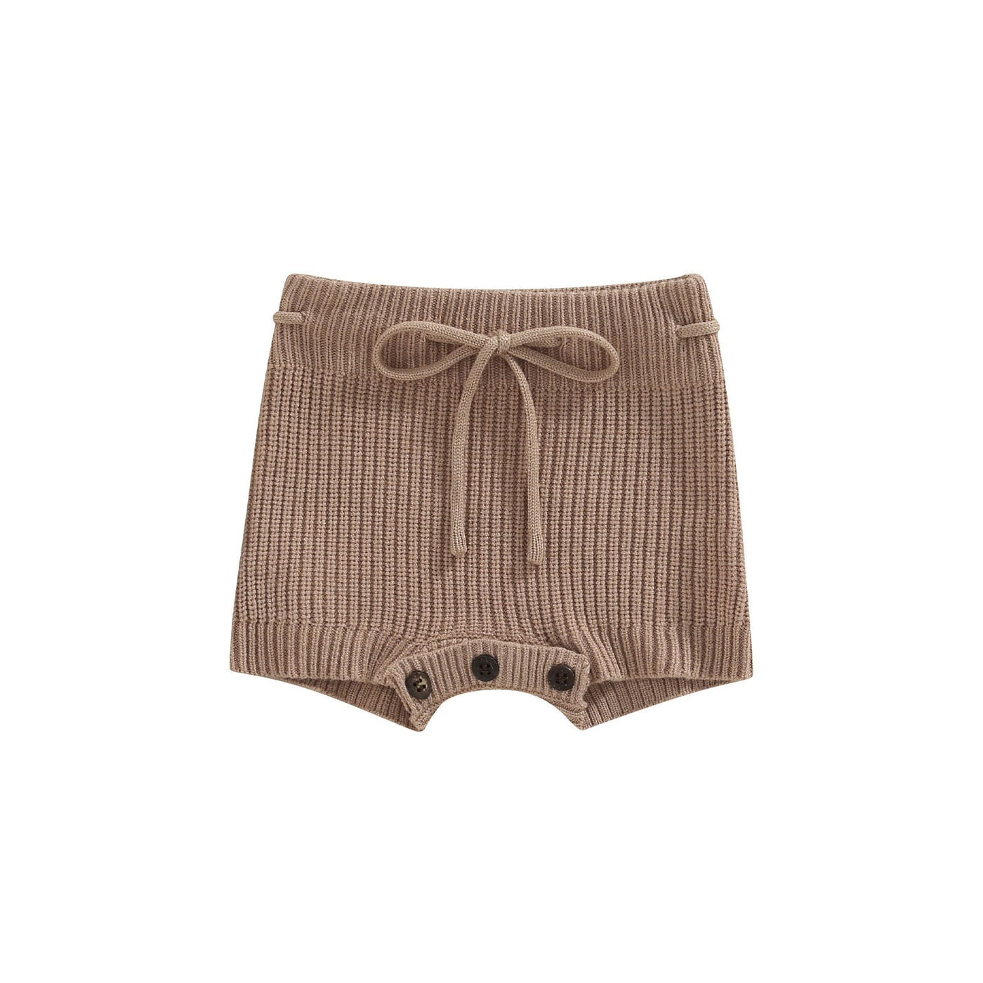 Baby Girls Solid Color Knit Shorts