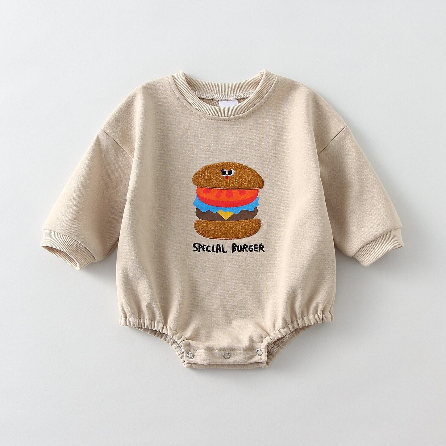 Long Sleeve Cartoon Embroidered Overalls Bodysuits