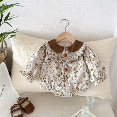 Knitted Button Floral Dress