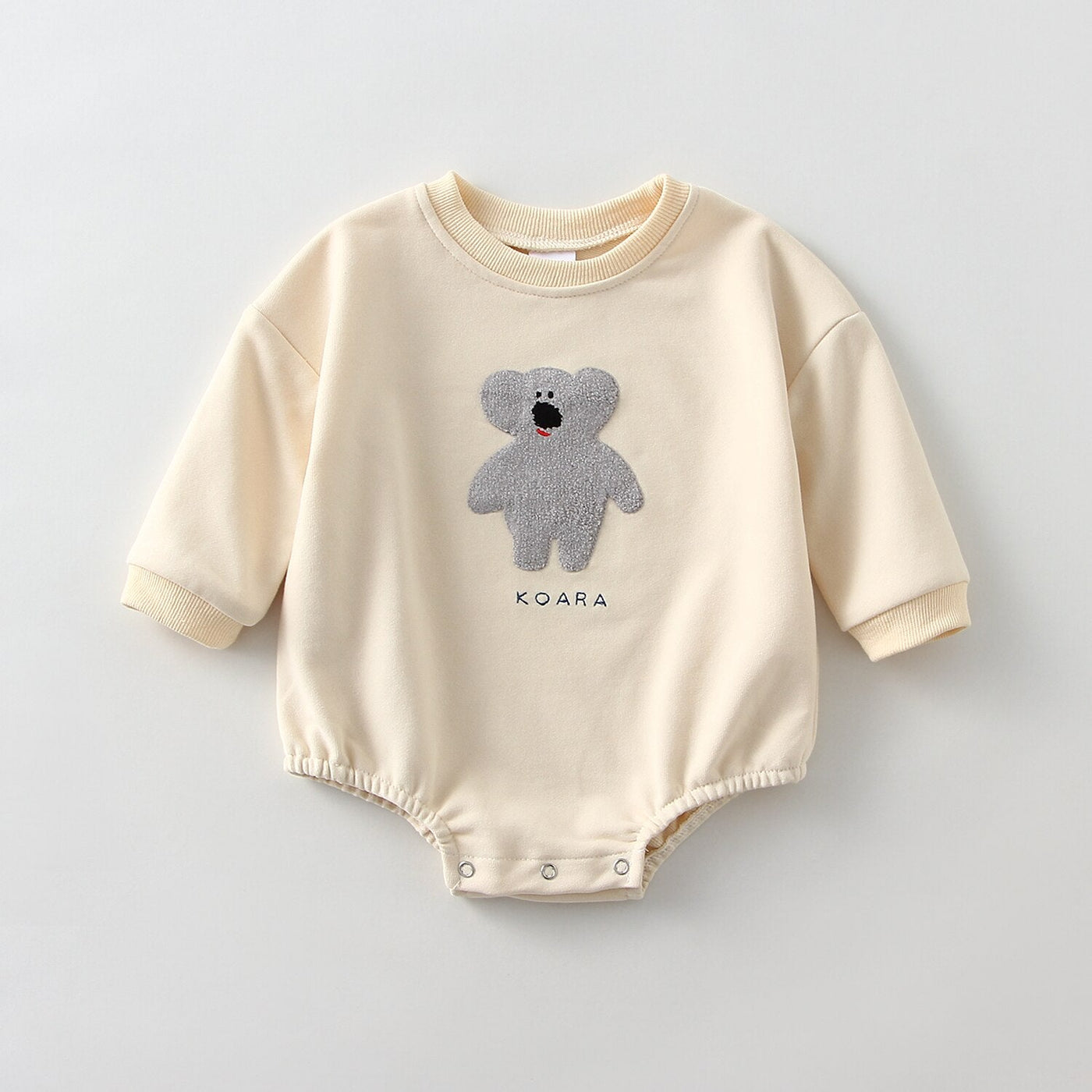 Long Sleeve Cartoon Embroidered Overalls Bodysuits