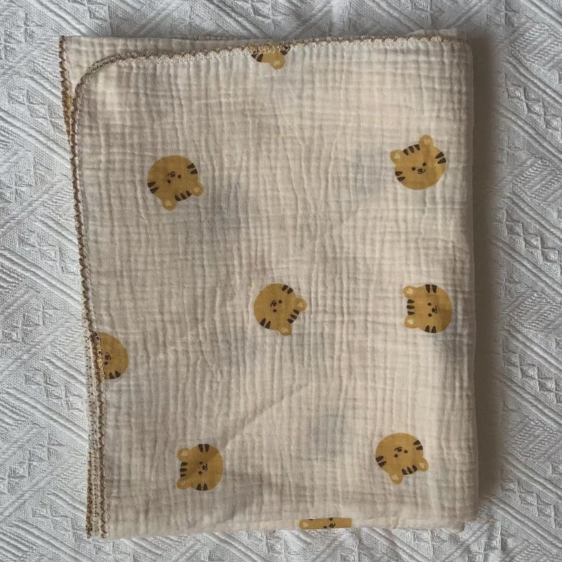 Newborn Muslin Animal Print Cotton