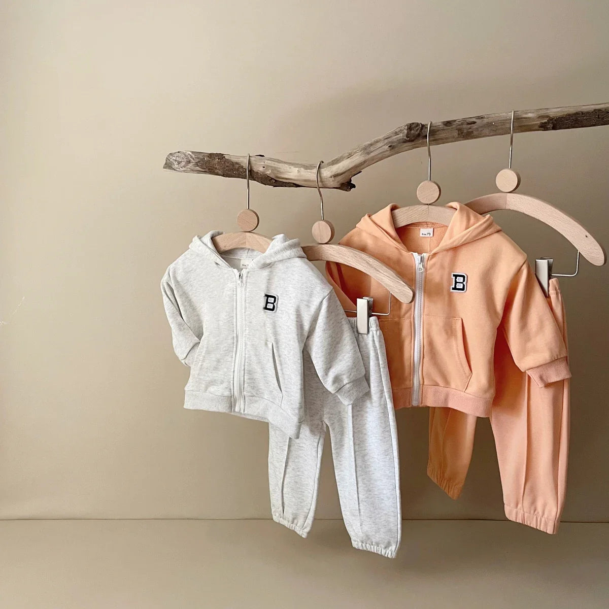 B Stitch Zip Up Jogger Set