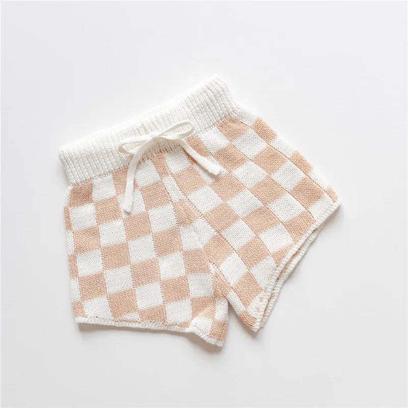 Checkered Knitted Resort Set