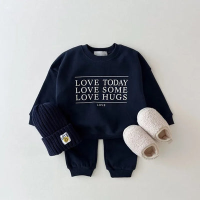 Love Hugs Print Jogger Set