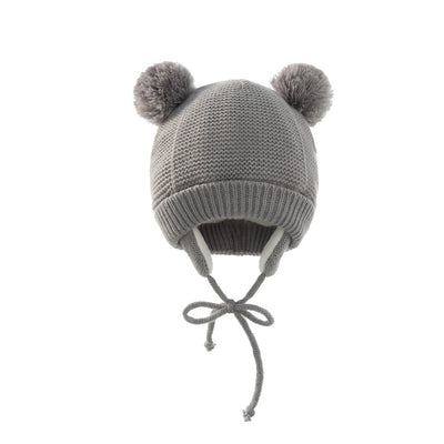 Knitted Pom Pom Winter Hat