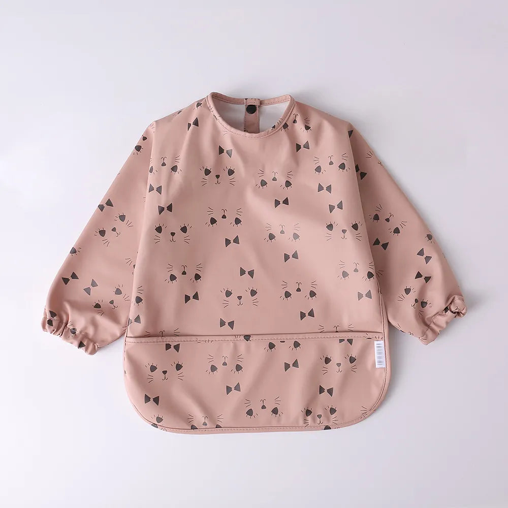 Baby Waterproof Long Sleeve Apron Bib
