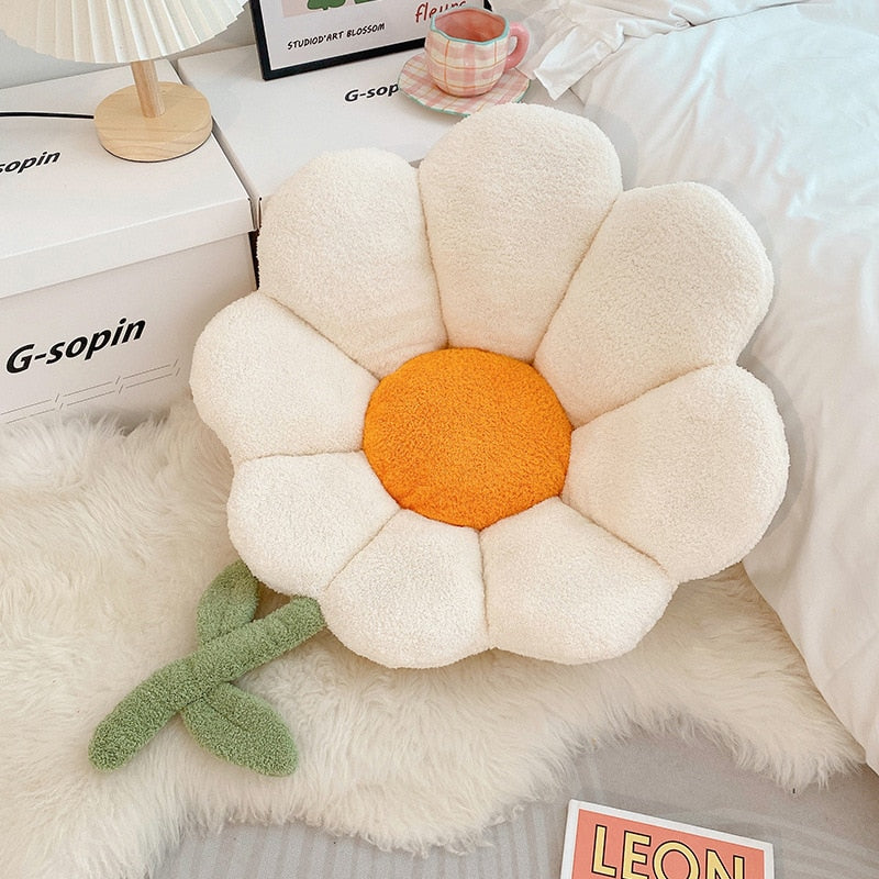 Plush Sunflower Cushion Pillow