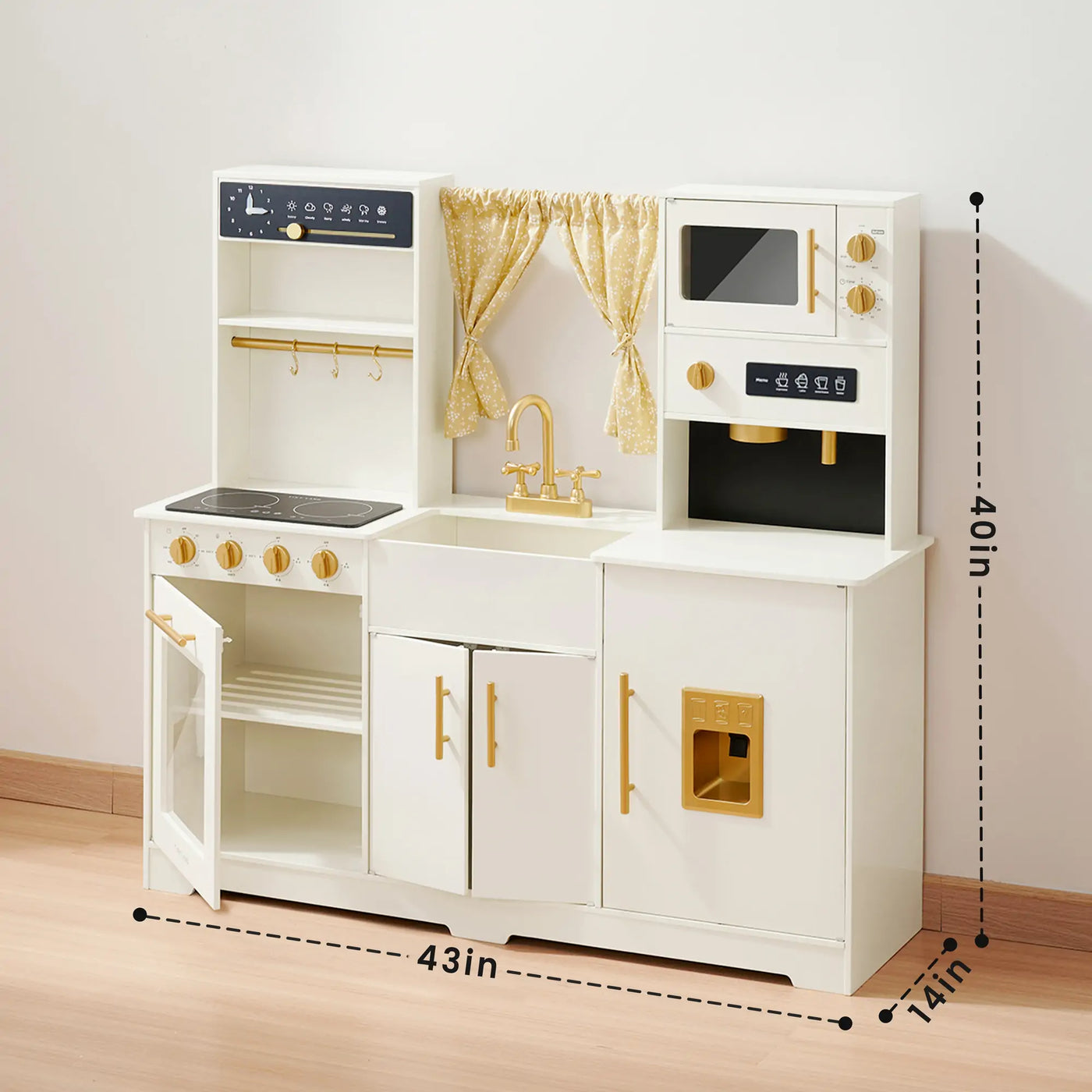 Tiny Land®  Iconic Play Kitchen - Cream - Kidtoycart
