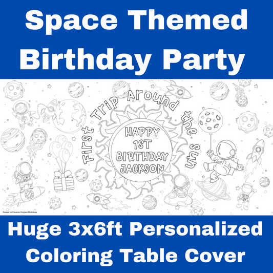 Space  Coloring Tablecloth