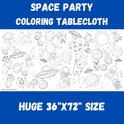 Space  Coloring Tablecloth