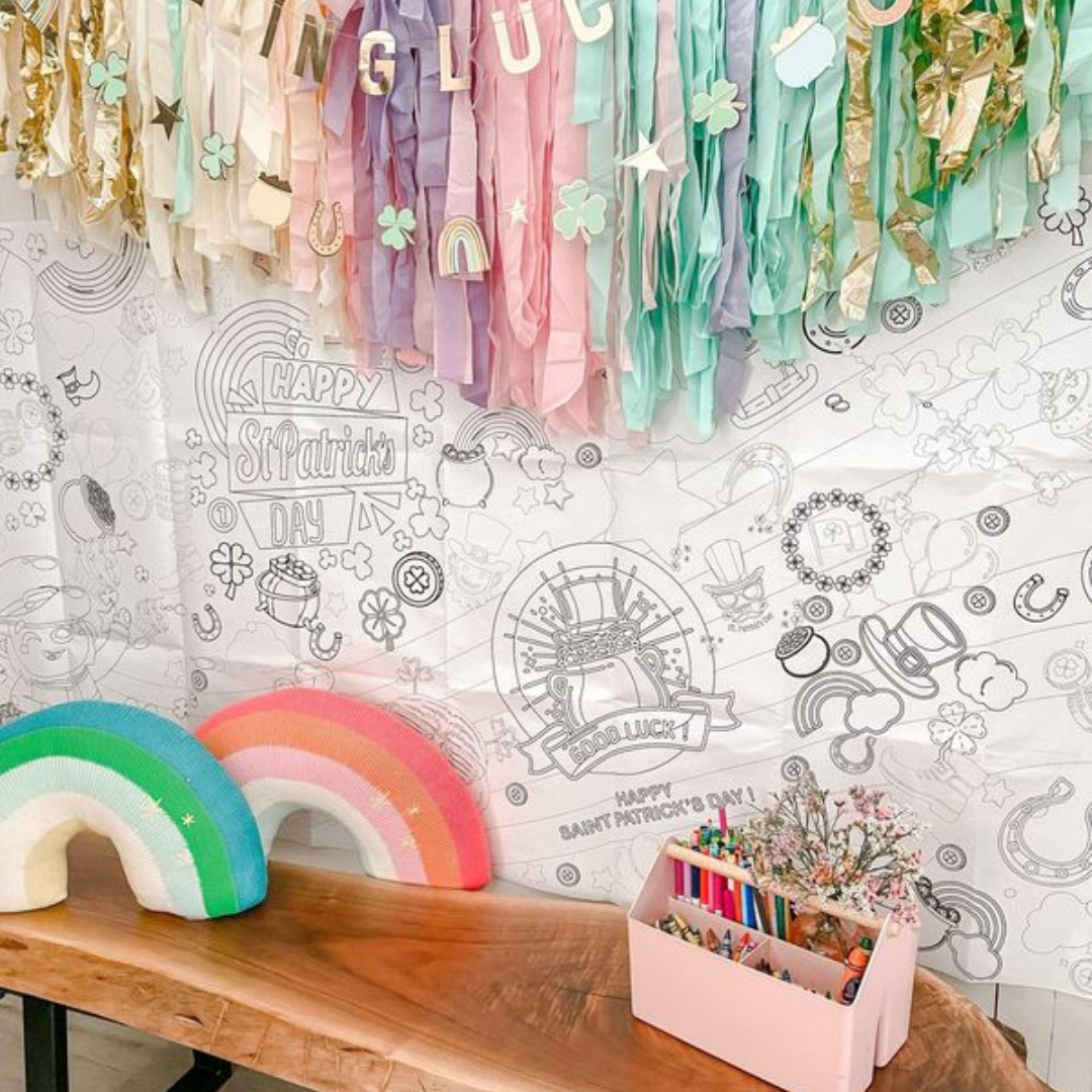 St. Patrick's Day Coloring Tablecloth