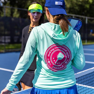 Mint Zip-Front Sun Hoodie