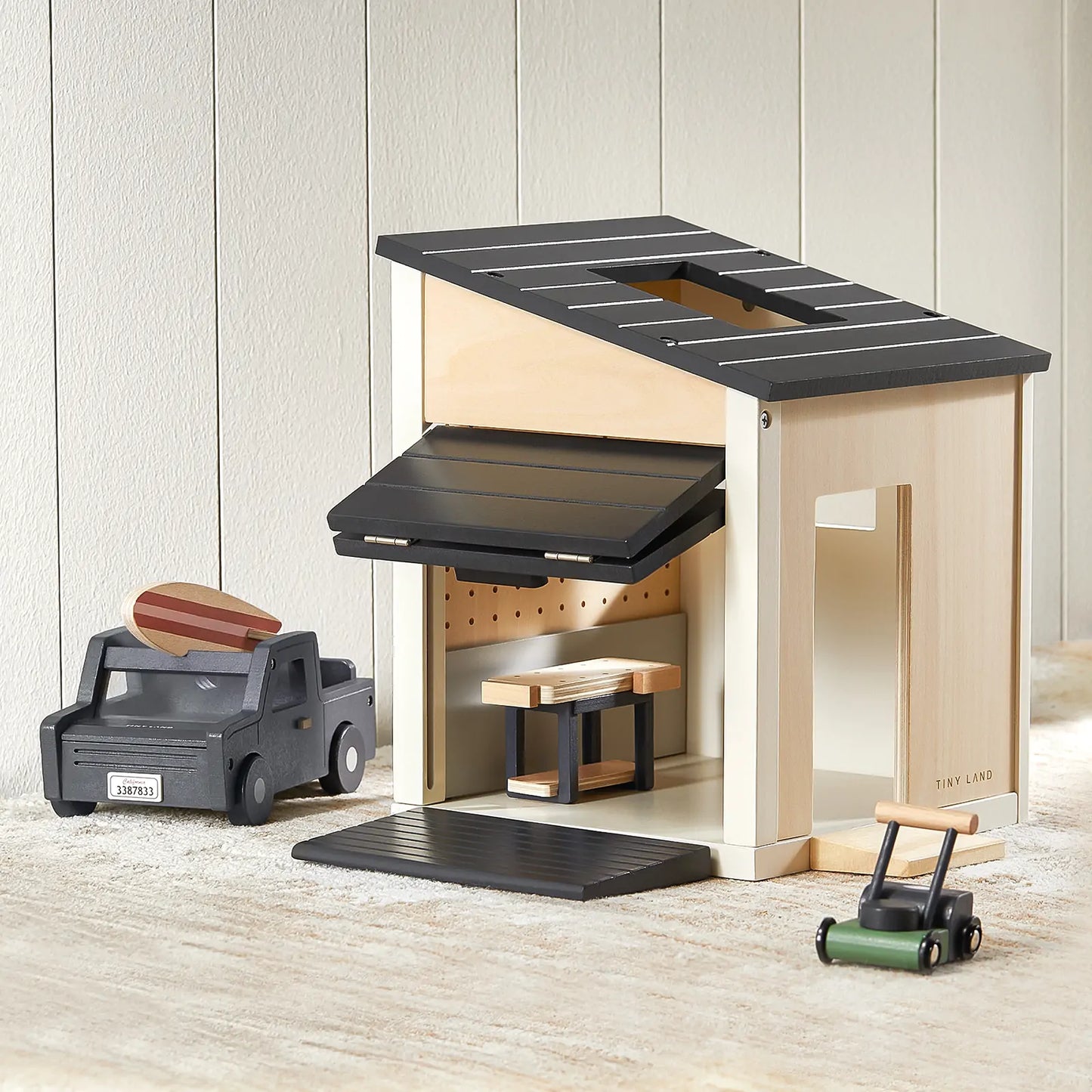 Tiny Land® Wooden Dollhouse - Garage - Kidtoycart