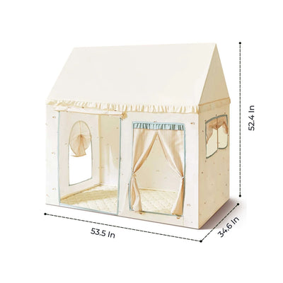 Tiny Land® Sweet Citrus Kids Play Tent – White and Blue Indoor Playhouse