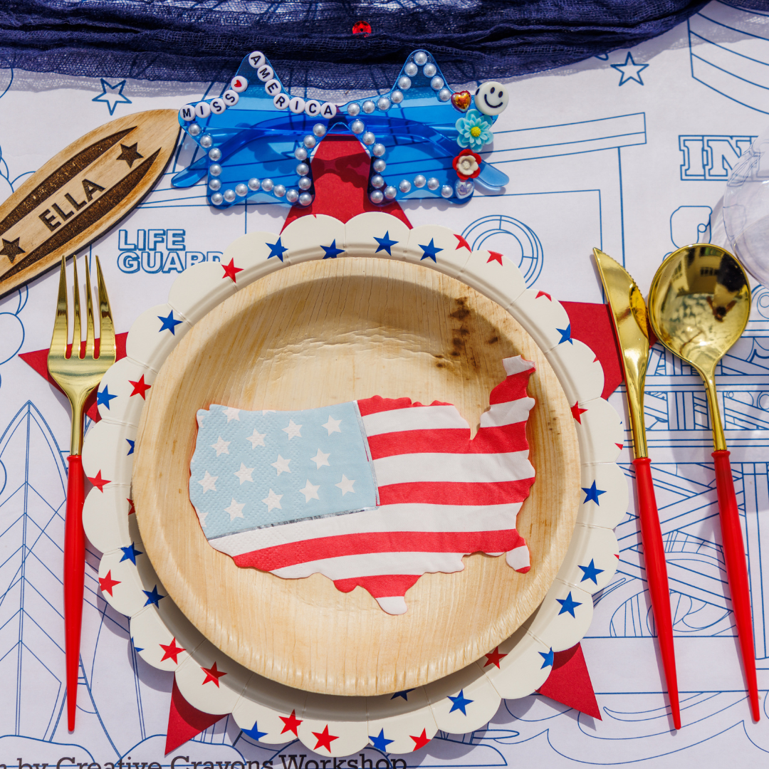 USA Patriotic Coloring Tablecloth