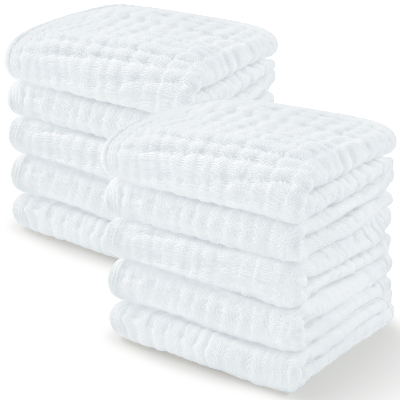 Muslin Washcloths by Comfy Cubs - White