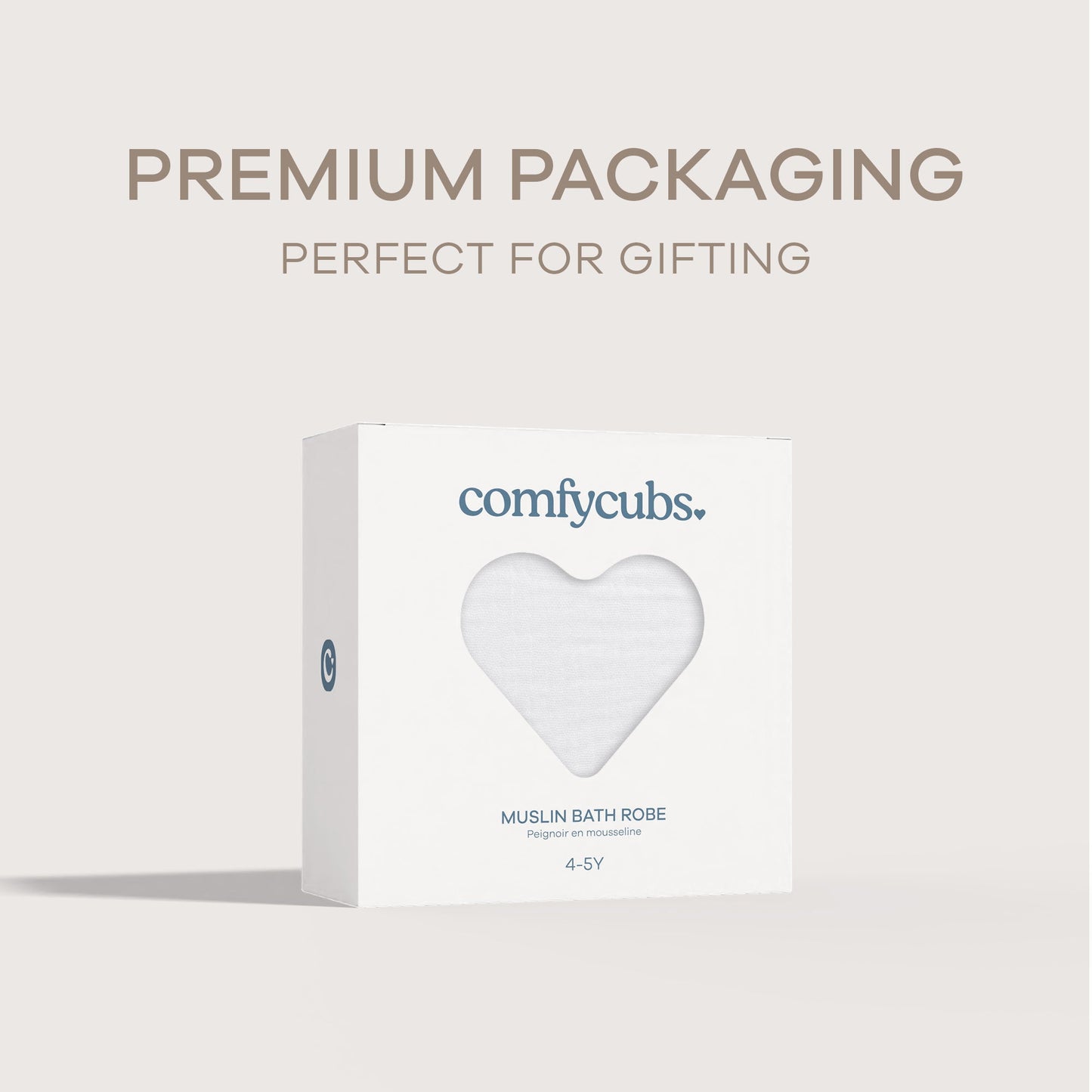 Muslin Bath Robe for Kids, White by Comfy Cubs