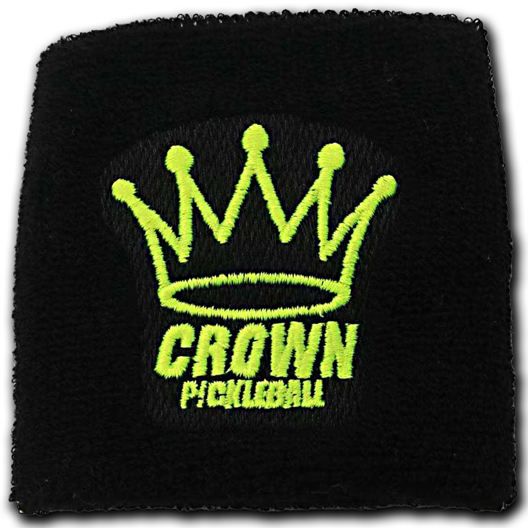 CROWN PICKLEBALL - Wrist Band (Black/Yellow)