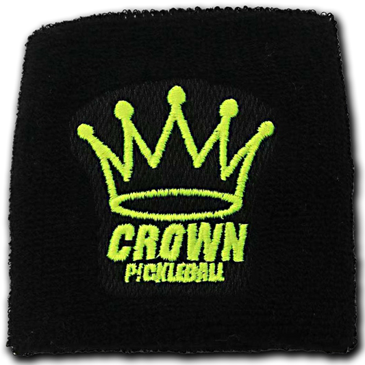 CROWN PICKLEBALL - Wrist Band (Black/Yellow)