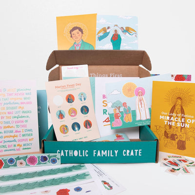 St. Dominic Savio, Our Lady of Fatima & Mary Crowning Crate