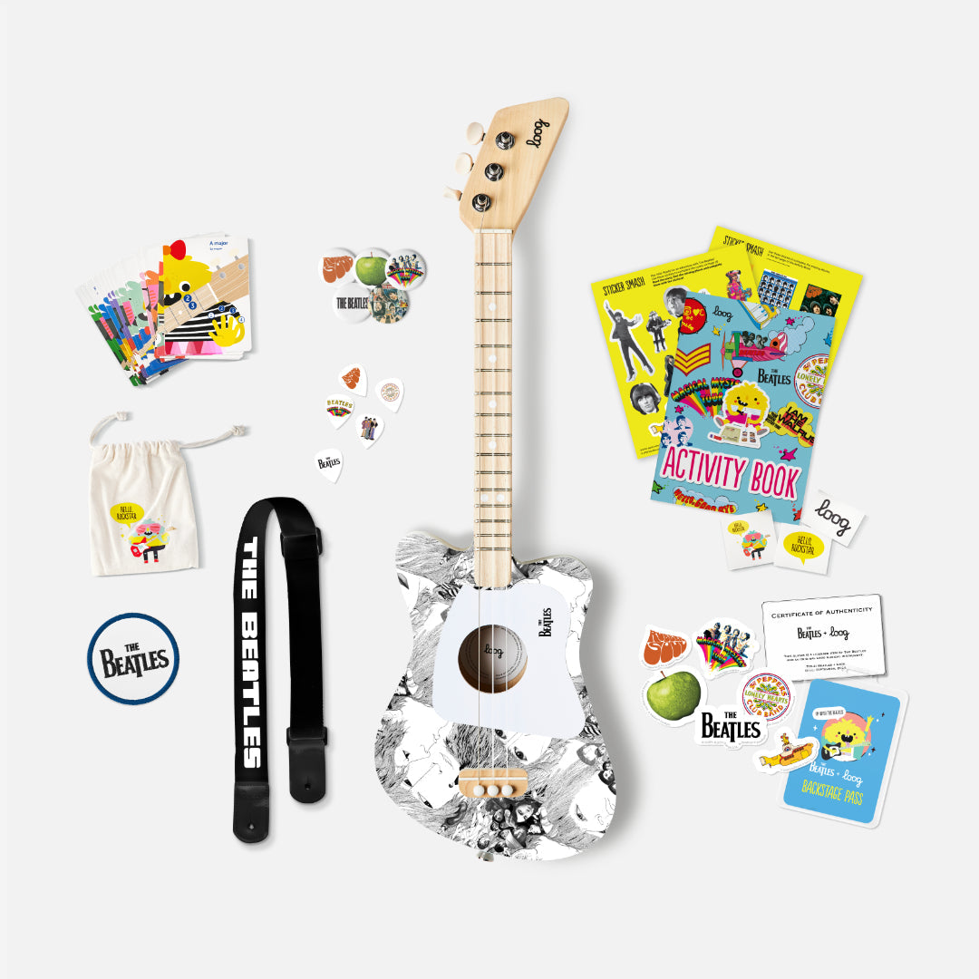 beatles + loog mini guitar (collective)