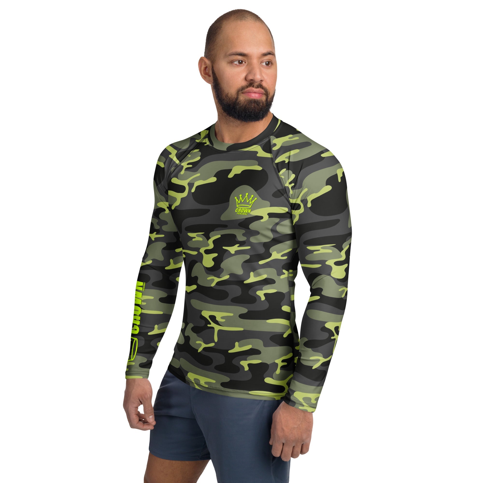 CROWN PICKLEBALL - Men's Tourney Sleeve Shirt (Camo)