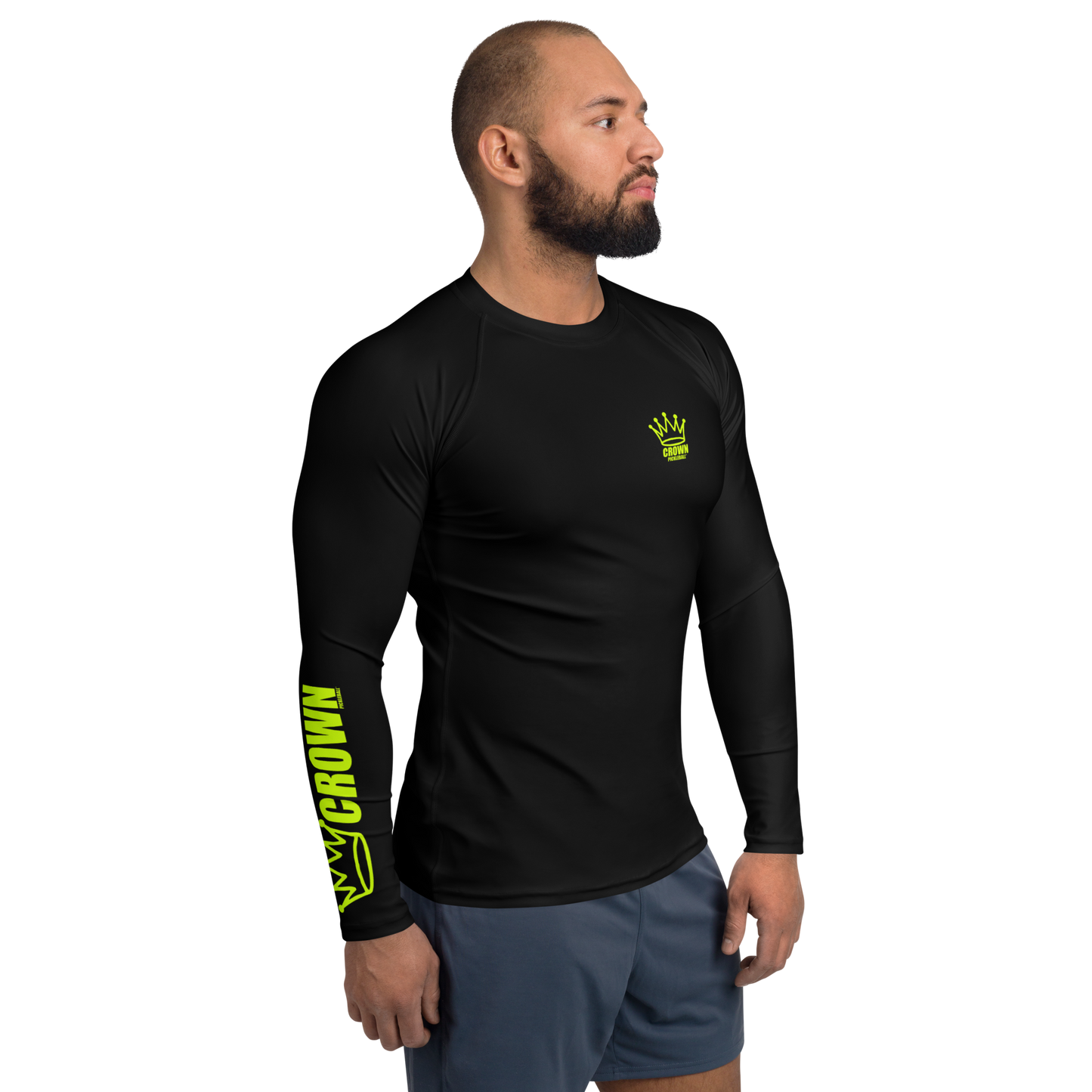 CROWN PICKLEBALL - Men's Tourney Sleeve Shirt (Black)