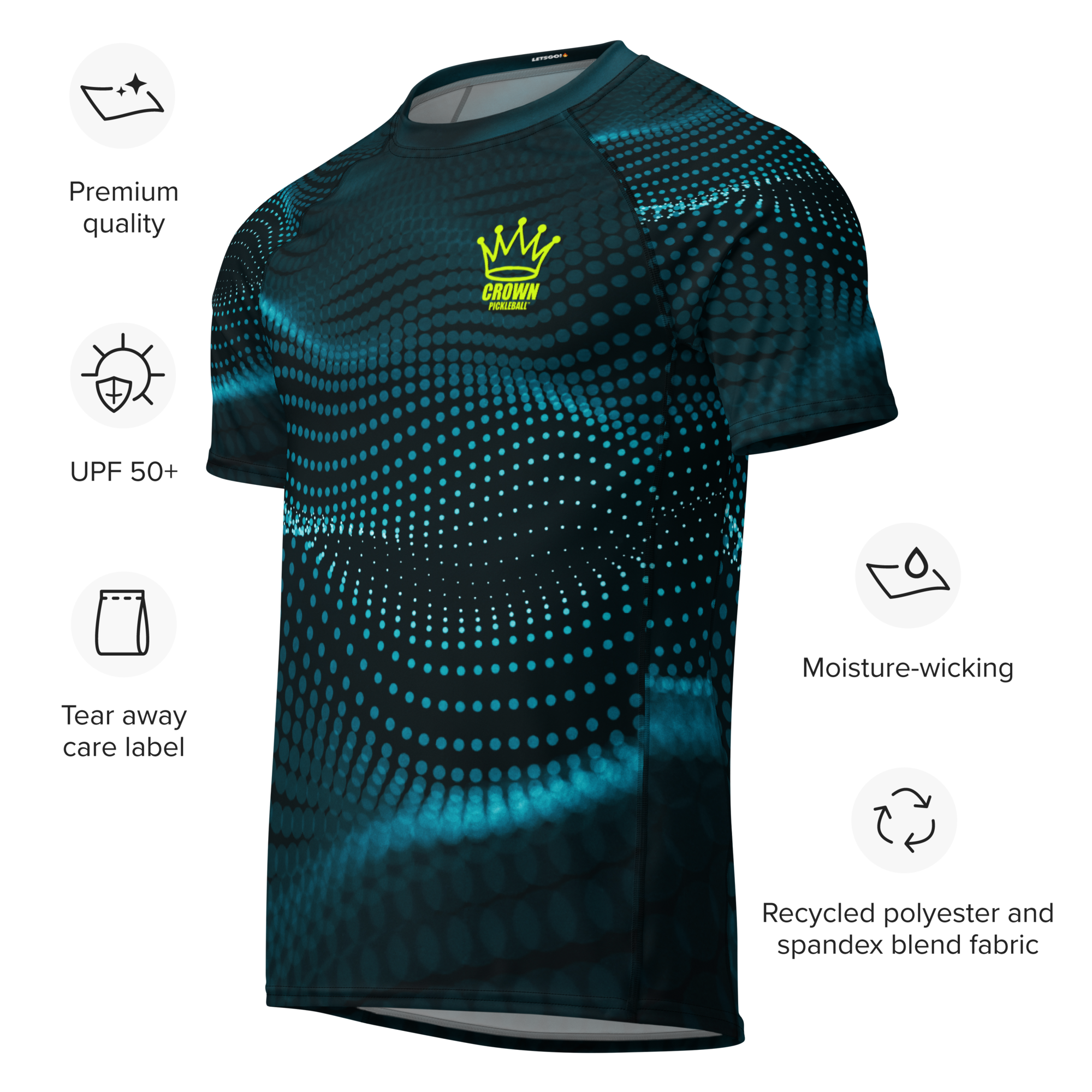 CROWN PICKLEBALL - Men's Tourney Shirt (Green)