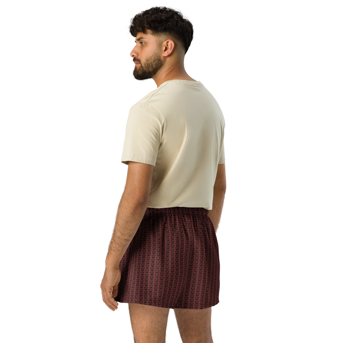 CROWN PICKLEBALL - Logo Pattern Short (Burgundy)