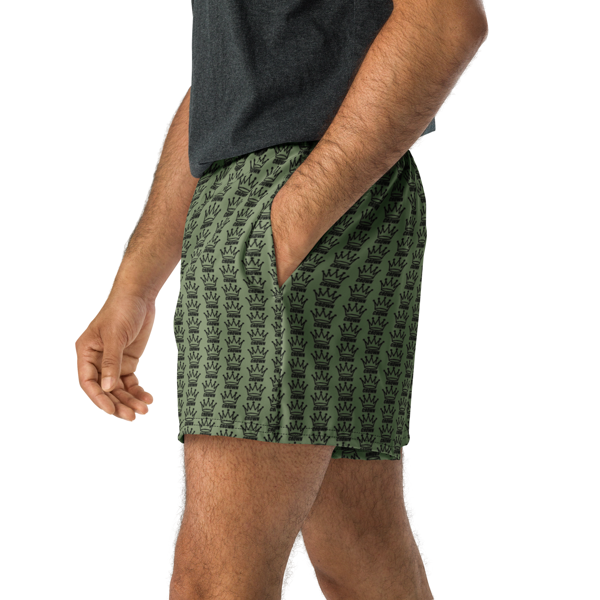 CROWN PICKLEBALL - Logo Pattern Short (Olive)