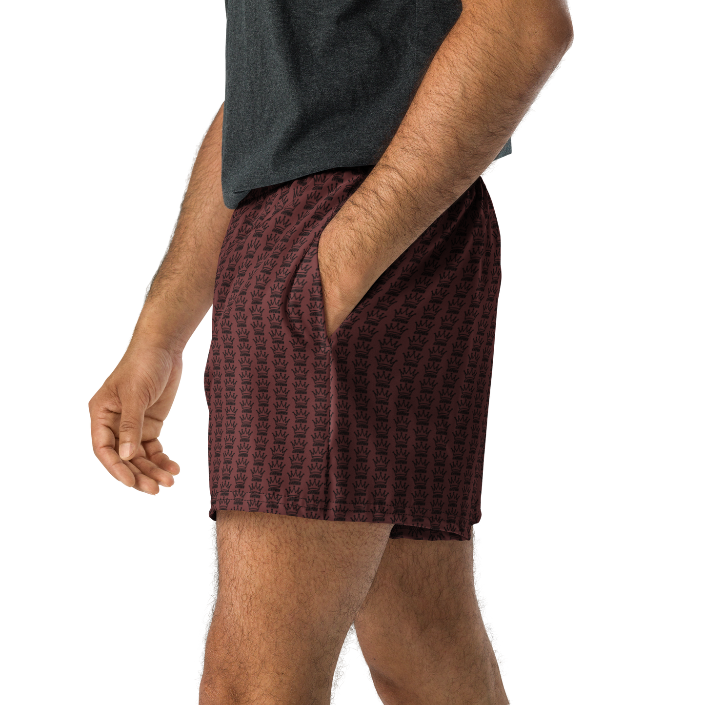 CROWN PICKLEBALL - Logo Pattern Short (Burgundy)