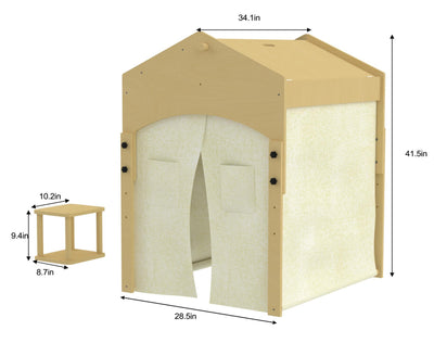 Ash - Wood Adjustable Learning Tent with Desk and Chair
