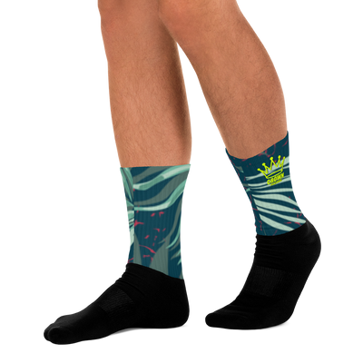 CROWN PICKLEBALL - Tropical Socks (Green)