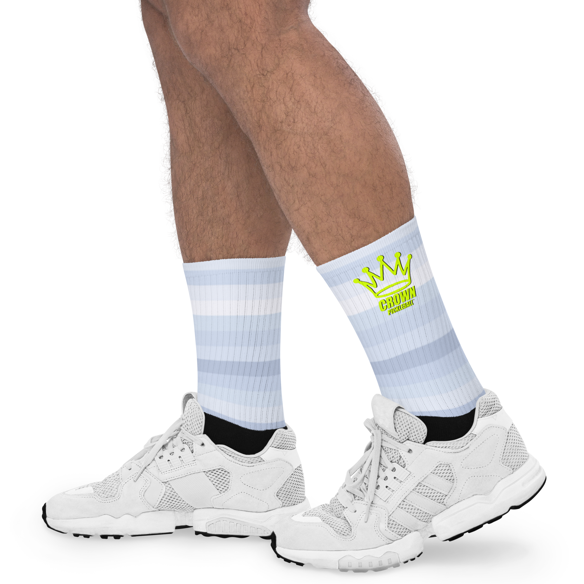 CROWN PICKLEBALL - Horizontal Stripes Socks (Grey)