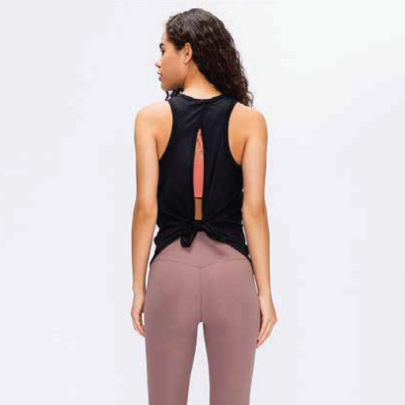 CRUSH black tie back tank