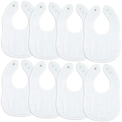 Muslin Bibs by Comfy Cubs - White