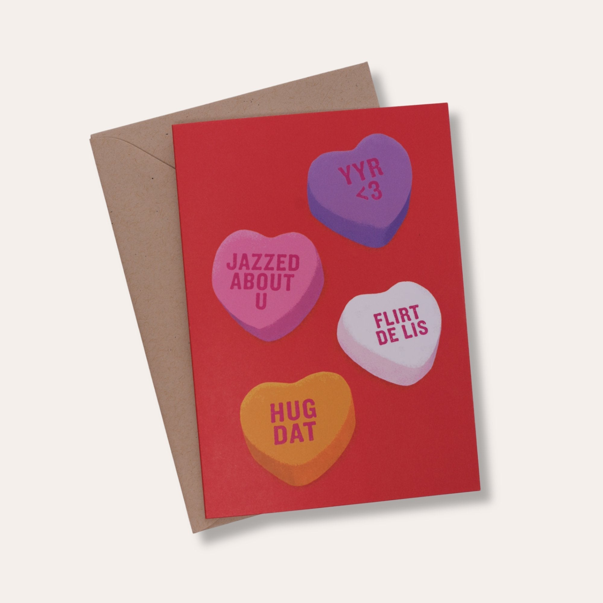 Candy Hearts Valentine Card