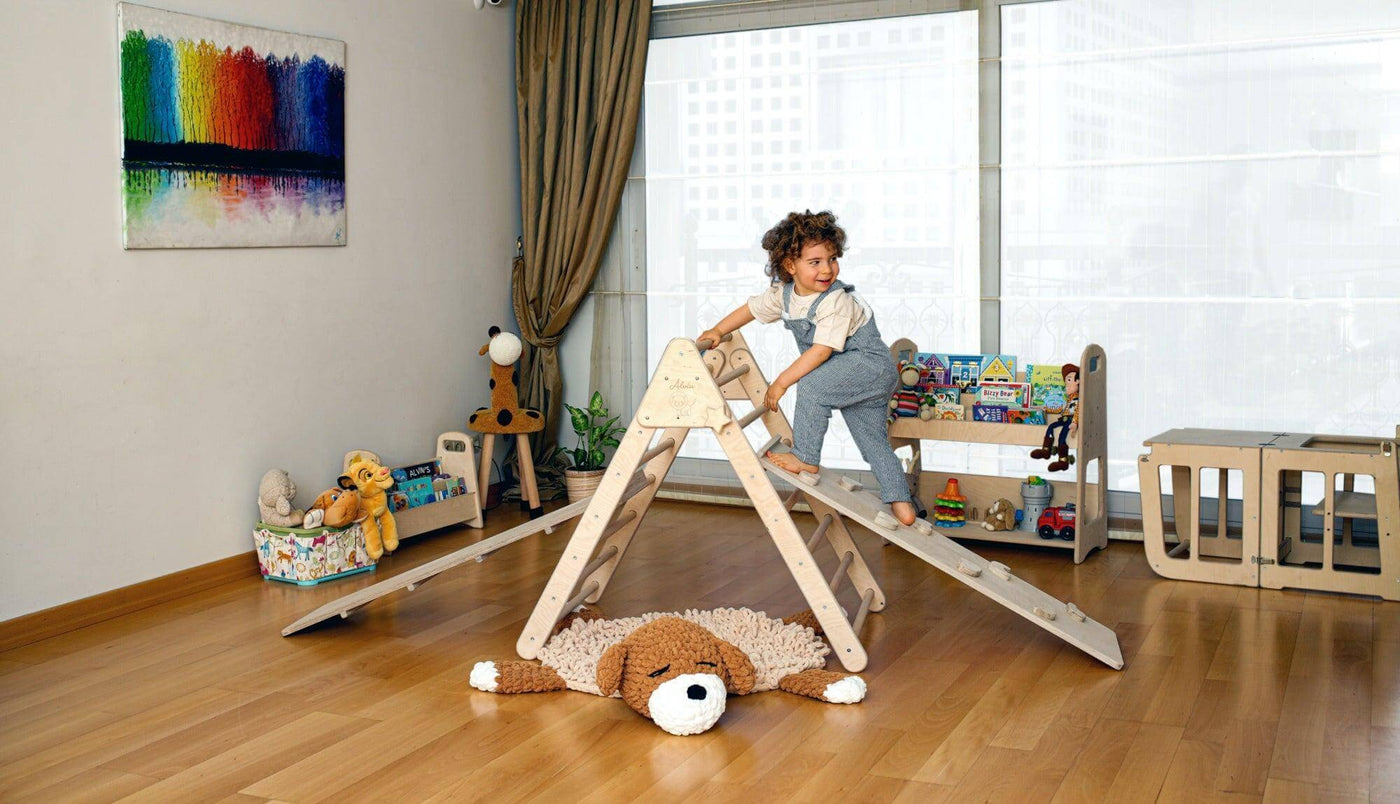 Climbing Triangle with Ramp | Foldable Montessori Climbing Set